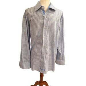 English Laundry Blue Check Button-Down Shirt – Men’s 17.5 / 34–35